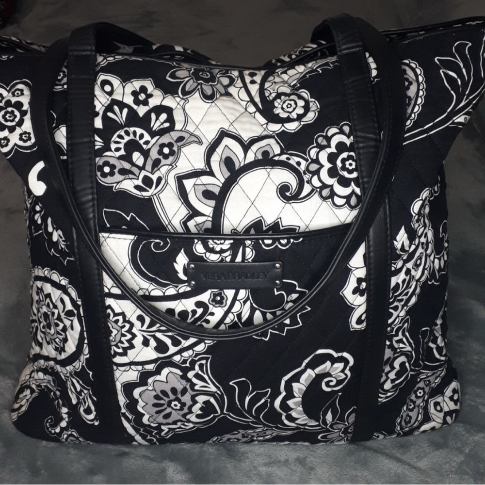 Vera Bradley Black and White Paisley Tote
